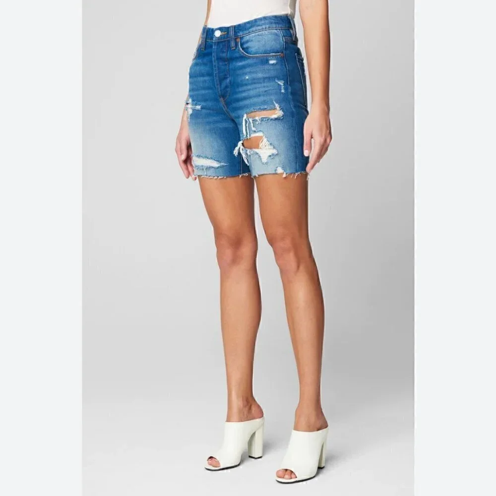BlankNYC Warren Jean Shorts 30 NWT Ground Rules Denim Sustainable Distressed